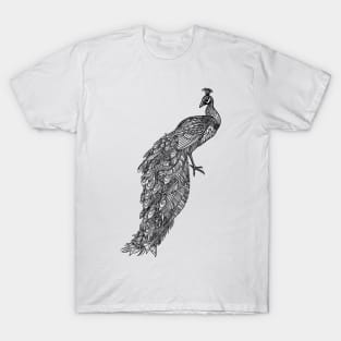 Peacock Zentangle T-Shirt